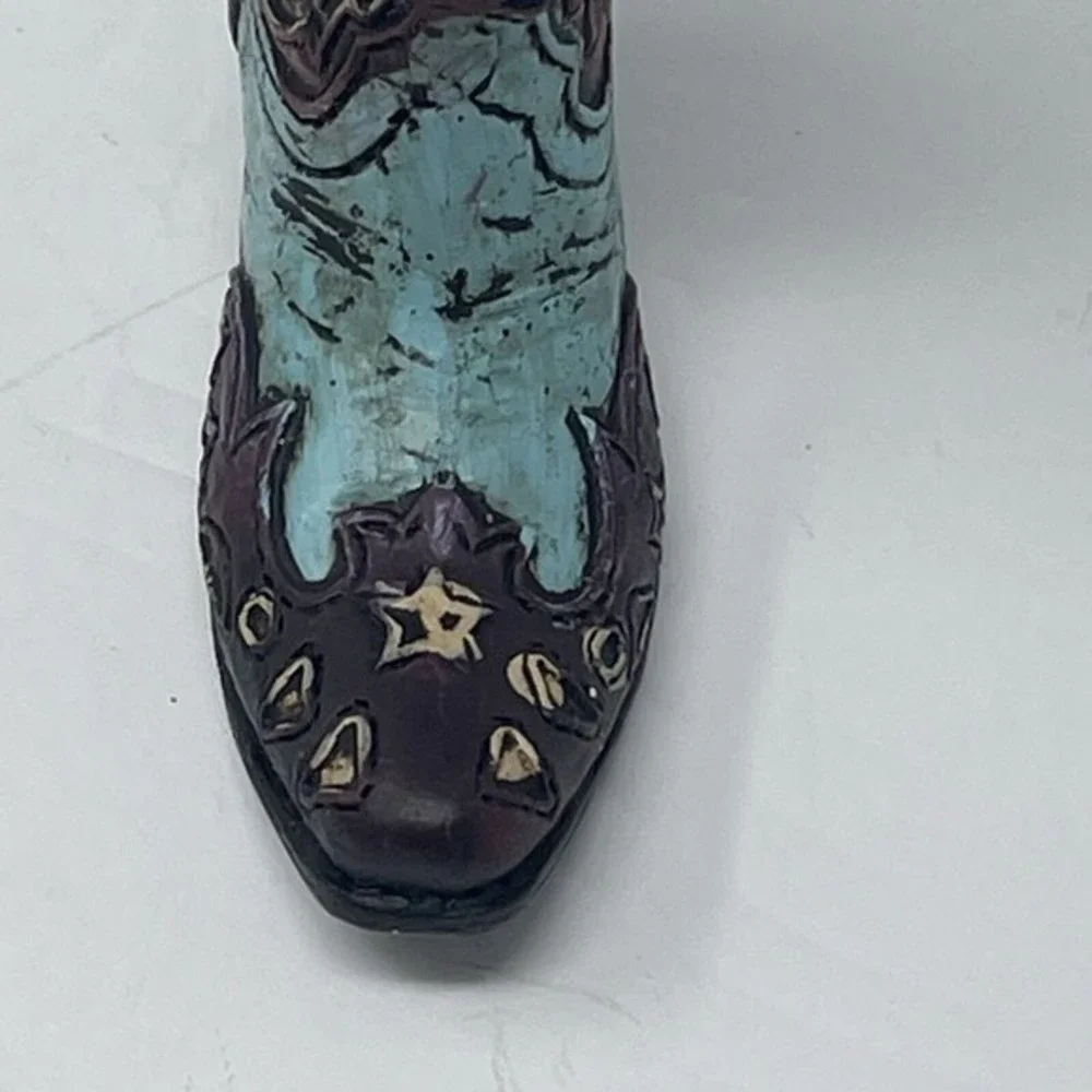 New Blue Cowboy Boot CHRISTMAS  ORNAMENT 3” Western Country Ranch  Cowgirl‎